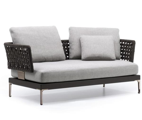 Aluminum Frame Braided Roap Rattan Outdoor Sofa And Table Set Leisure Patio Furniture