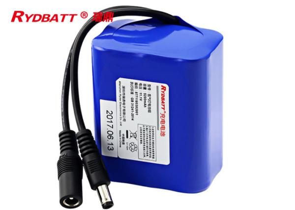 11.1V 5200mAh Li Ion 18650 Battery Pack / 3S2P 18650 Cell Pack 300 Times