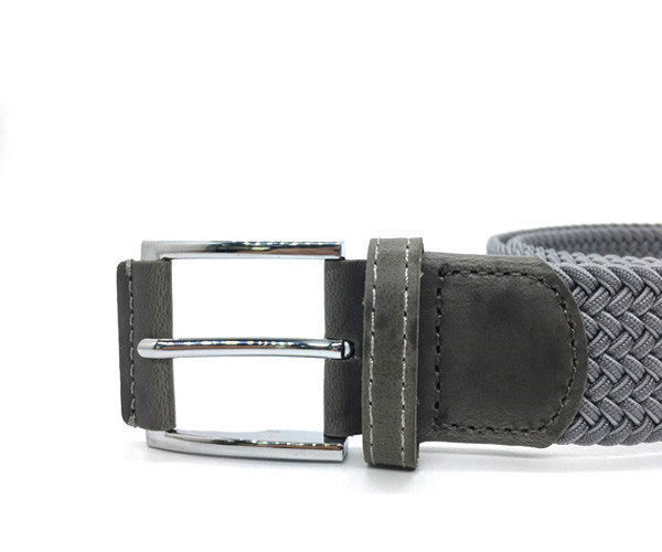 Эластичной поясы сплетенные тканью Stretchy заплетенные для людей/женщин со светом - серым цветом