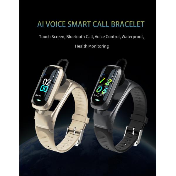 Smartwatch контроля B6 NFCHealth с наушником 0,96 Inc TPU bluetooth