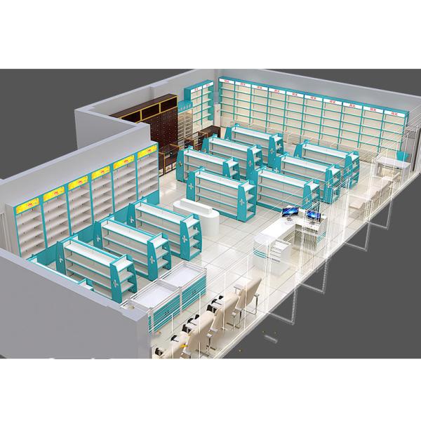 Розничный глаз шельвинг гондолы фармации аптеки металла улавливая 1-7 слоев