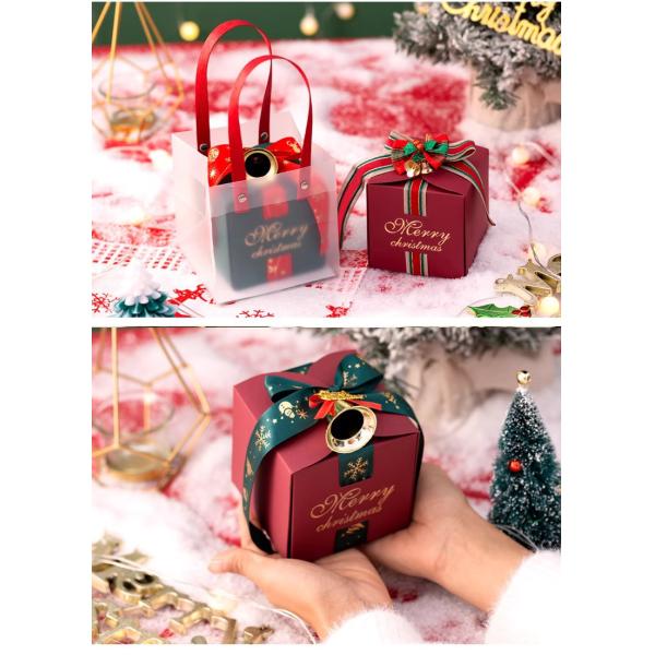 Customized Tote Bag Christmas Paper Gift Box Packaging with Recycled Materials