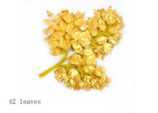 Wedding Stage Golden 42 Leaves Silk Ficus Tree Branches