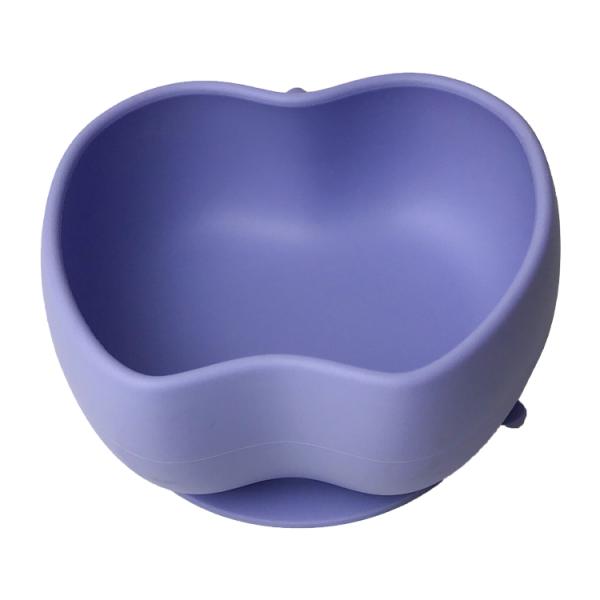 Suction Silicone Baby Tray Apple Shape Food Grade Self Feeding Bowl Eco Friendly