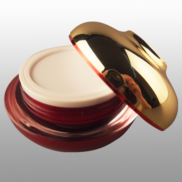 o creme plástico acrílico luxuoso da categoria da parte superior de 15g 30g 50g range a forma redonda