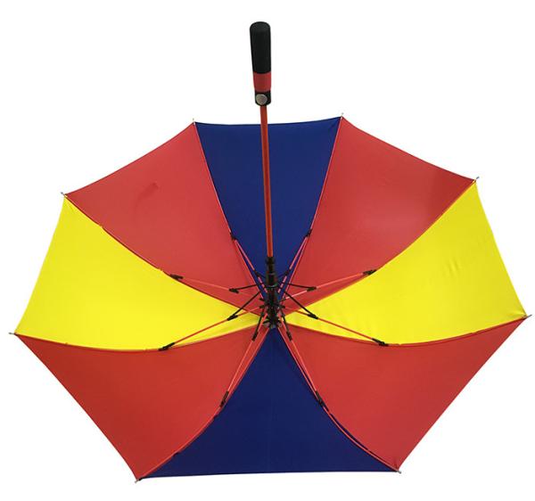 130cm 190T Pongee Rainbow Color Umbrella With Fiberglass Ribs