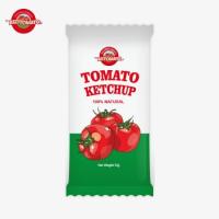 Un sachet de ketchup de tomate de 10 grammes offre une saveur sucrée riche faite d'ingrédients naturels, disponible à un prix d'usine