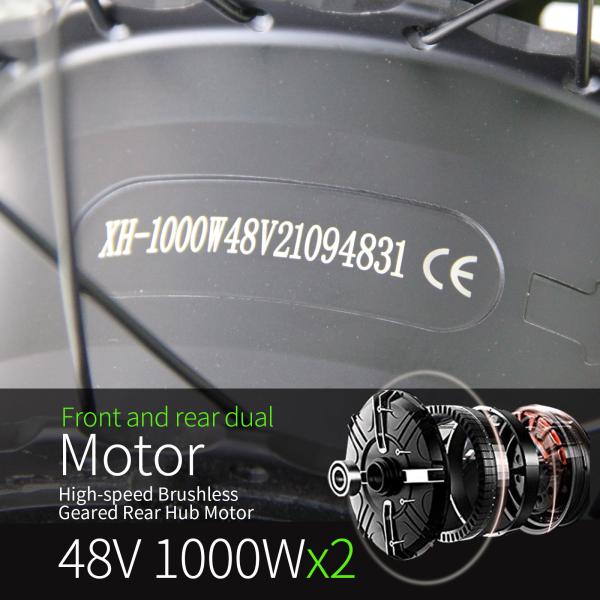 High Power 17.5AH Battery Electric Bike with Front Hub Motor and Aluminum Alloy Frame