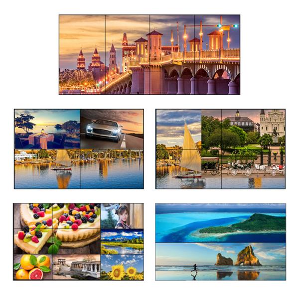 Full Hd Wifi Lcd Wall Screen 1920x1080 RGB 3.5mm Anti Collision With Tempered Glass