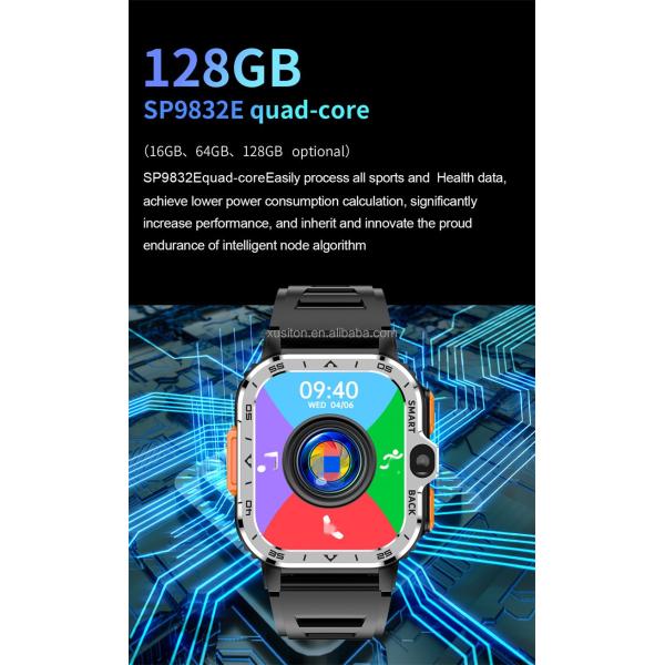 PGD 4G Smart Watch 1.99-inch HD IPS Screen 800mAh Battery IP67 Waterproof