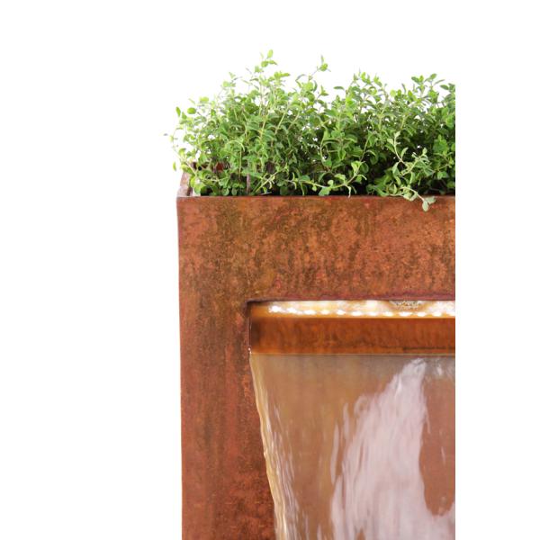 Modern Large Outdoor Corten Steel Water Fountain Customized