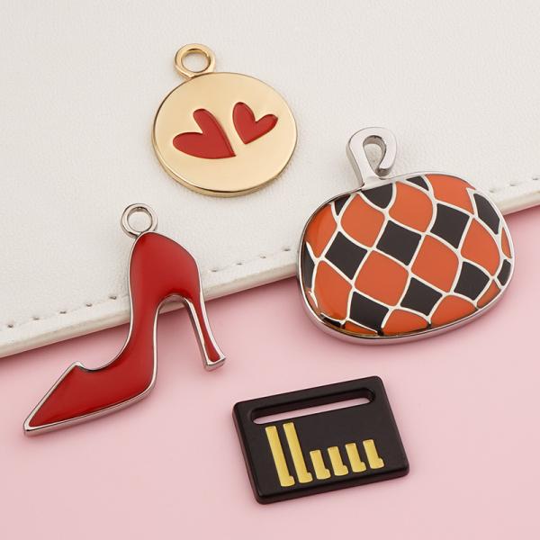 Handbag Hardware Accessories Round Metal Hanging Tag with Customized Shape Metal Tag