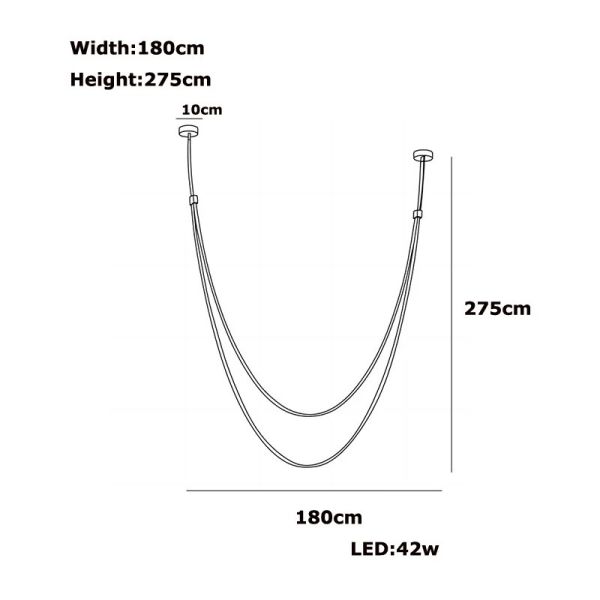 Dimmable LED Fexible Brown Black Leather Belt Chandelier (WH-NC-132)