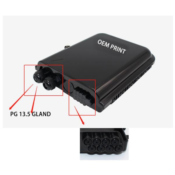 Factory Supply 8 core ftth box PLC splitter optical distribution box 8 Ports Fiber box outdoor