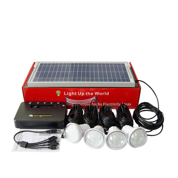 PV 180lumens Solar Home Lighting Systems 4 Rooms Lithium Solar Generator