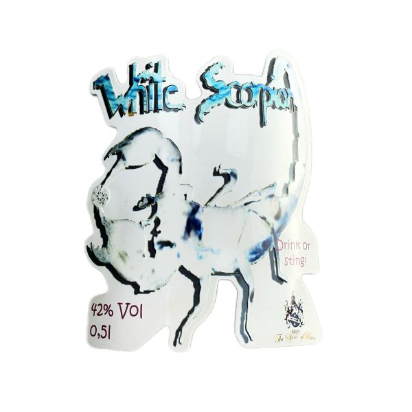 Customized Metal Bottle Tags Arc Shaped Aluminum Bottle Labels Durable