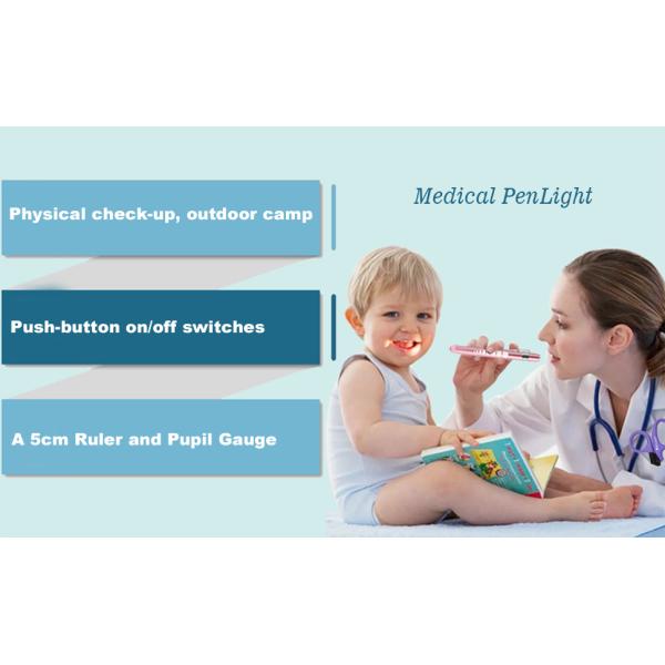 OEM Aluminum Alloy Nursing Pen Light Doctor Torch Customized Led Medical Penlight With Pupil Gauge For Nurse