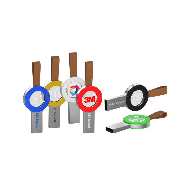 Лампочка в форме индивидуального кристаллического флэш-диска с гравировкой логотипа блестящая при работе USB