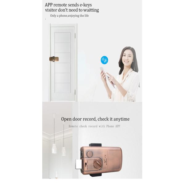 Почищенное щеткой дистанционное управление TTLock Bluetooth замков оправы металла