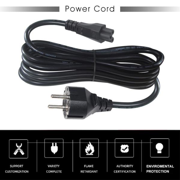 VDE CEE7-7 EU電源ケーブルからIEC C5 10A 250Vシュコケーブル