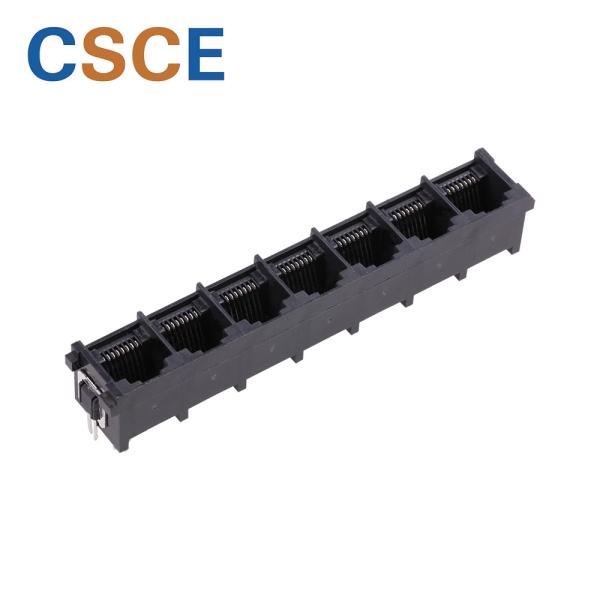 7 Ports 180 Degrees 8P8C RJ45 Multiple Port Connectors Ethernet Interface Without EMI