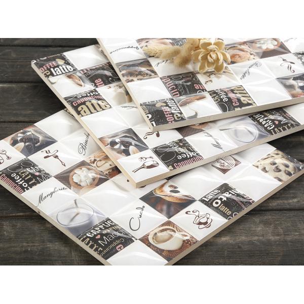 Антибактериальные 300х300мм керамические деревенские плитки для гостиной и прочные белые и коричневые плитки для столовой