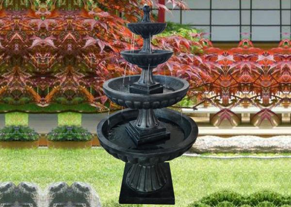 64 Inch Ornament Four Tiered Water Fountain