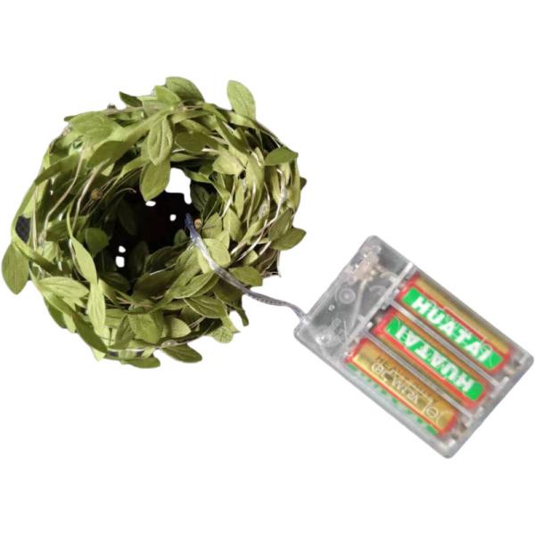 Artificial Ivy Garland Fake Vines Green Leaves Hanging Vine Fake Plants LED Outdoor String Lights for Wedding Party Garden Wall