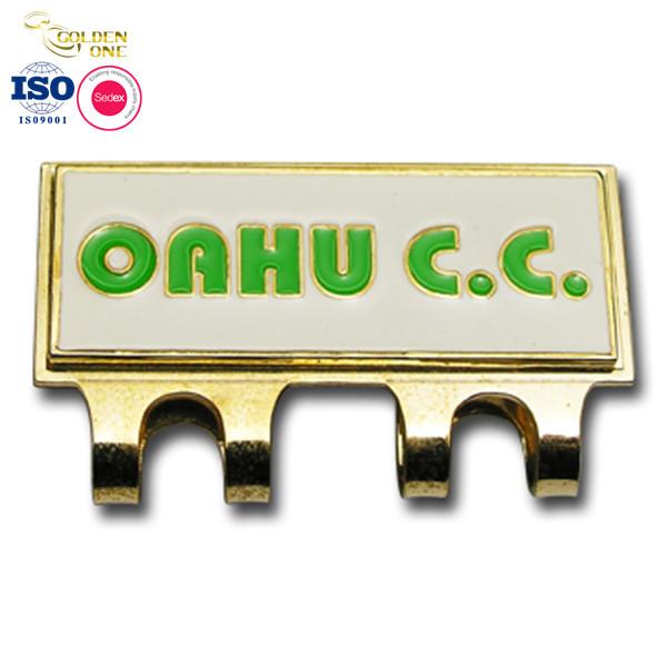 Round Ball Marker Hat Clip , Zinc Alloy Magnetic Cap Clip Holder