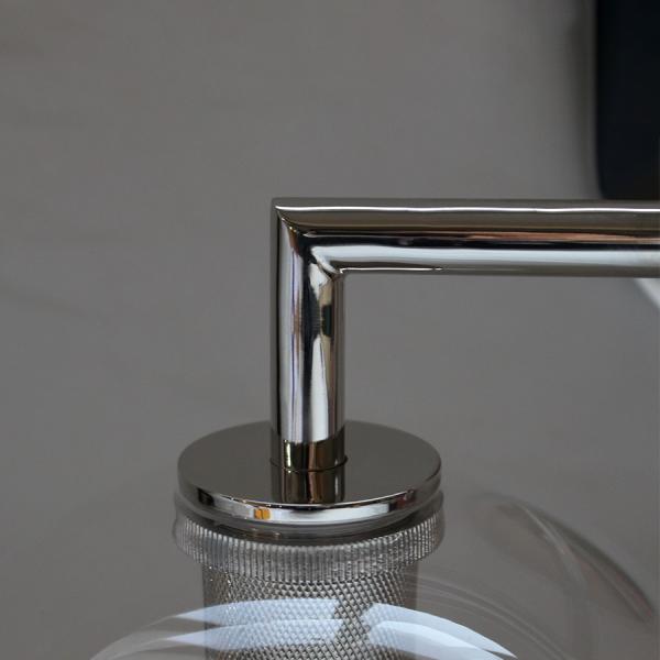 Modern Brass LED Wall Lamp with Glass Shade Warm White