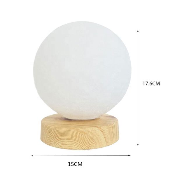 Dimmable Daylight Therapy Lamp with 2700K-6000K Color Temperature and Remote Control Moon Shaped Light