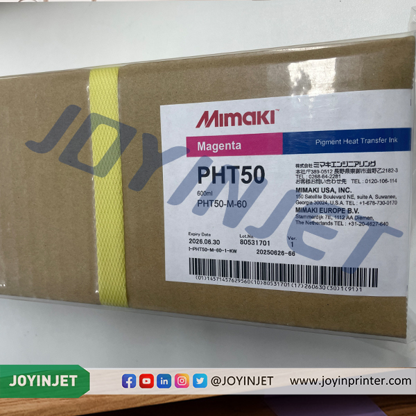 Original Mimaki PHT50 Heat Transfer Pigment Ink Set CMYK+White 600ml/500ml ECO PASSPORT Certified for TxF Printers