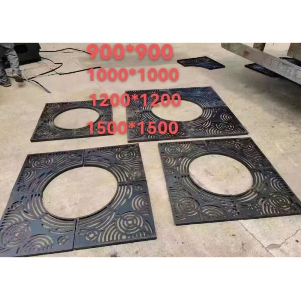 Rejilla de árbol cuadrada de hierro dúctil con normas ISO9001:2015 y DIN EN124 para rejilla de fosa de losa de árbol para exteriores