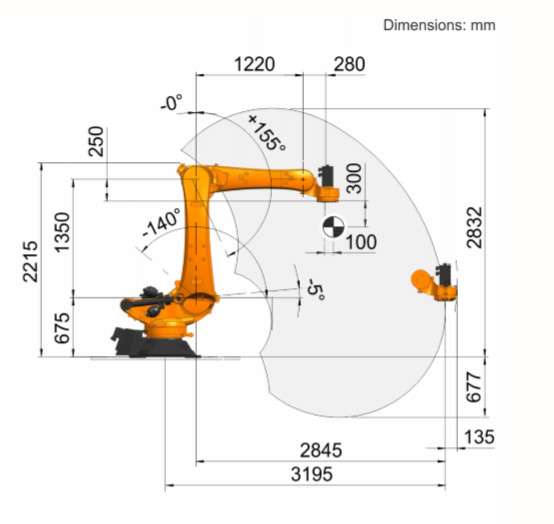 Робот R2830 KR 360 всеобщий с рукой промышленного робота оружия KUKA заварки пятна