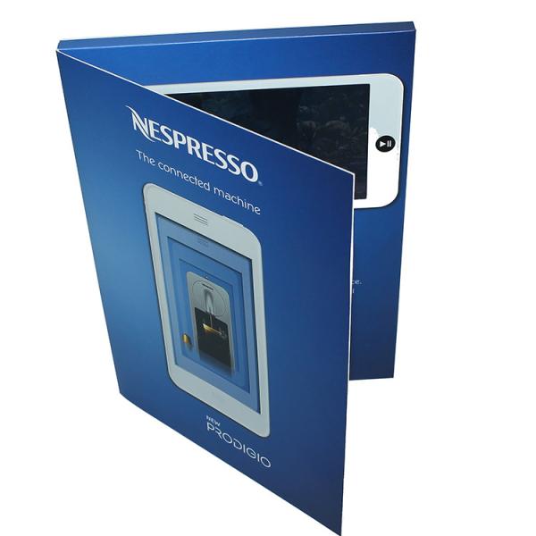 Free Sample Limited 4.3 inch 1GB Skilful CMYK printing video invitation card video brochure with 1000mah LI-battery