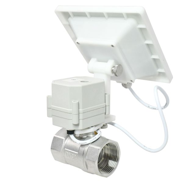 Solar-powered WiFi Ball Valve IP67 Waterproof Stainless Steel SS304 for Horticulture Irrigation