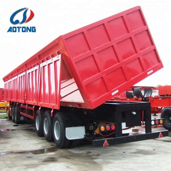 Carga útil máxima 20001-25000 kg Remolque de descarga de carvão de 3 ou 4 eixos