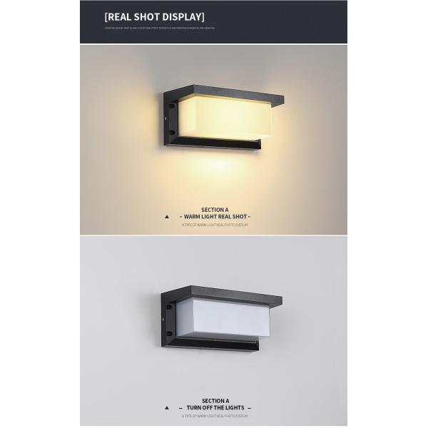 Wall Lamp 16*16*10cm Ac85-265v Sand Black 3000k/6000k Aluminum + Acrylic
