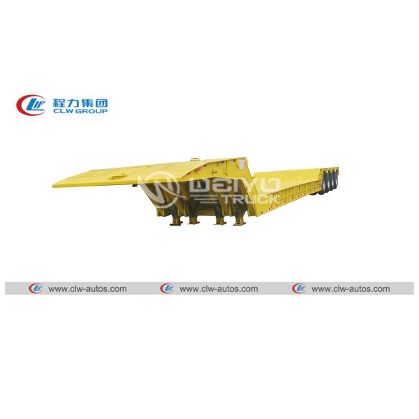 Трейлер 100tons Lowbed сверхмощного гидравлического Gooseneck планшетный