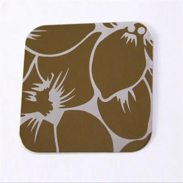 Mirror Polished Etched 430 201 304 Stainless Steel Sheets Decorative Customizable Pattern