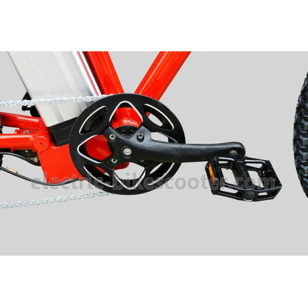 Red 38km/h Electric Pedal Assist Mountain Bike 48V 500W Gear Motor