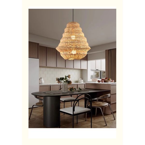 Kitchen LED Hanging Lamp bar Designer lamp Creative birdcage light Bamboo Weaving pendant lamp(WH-WP-125)