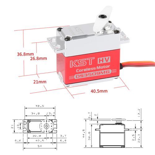 Wholesale Price KST DS3509MG 35kg 0.13sec Digital HV Metal Gear Servo for RC Robot Arm Car Boat Helicopter Airplane UAV