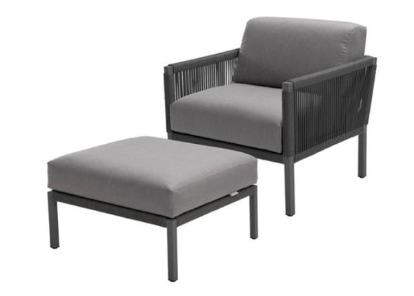 Garden Rope Furniture Polyester 320gsm Outdoor Corner Sofa