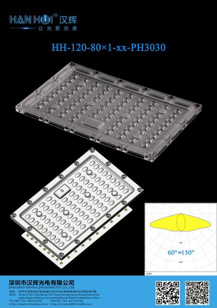 80 IN 1 3030LEDs Luces de inundación Lente 185×116MM 60150 Grados Disponible Iluminación óptima Óptica superior