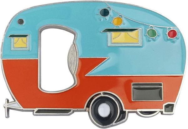 Durable Custom Magnet Bottle Opener With Fridge Magnets Sticker For Camper Lovers