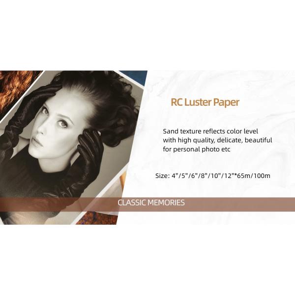 Wholesale Drylab Resin Coated Inkjet Luster Printing Photo Paper Roll 260gsm