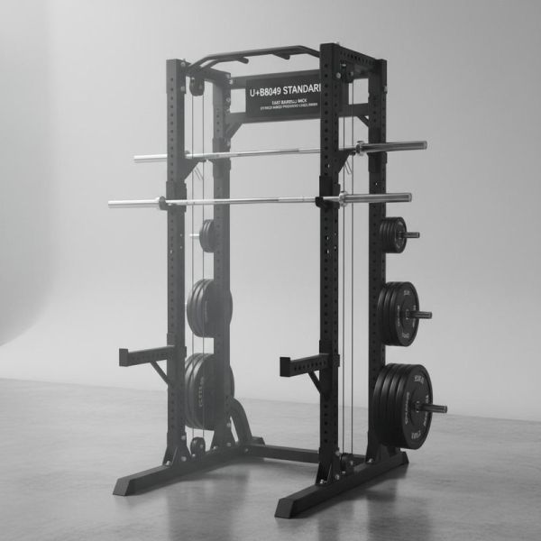 Easy Barbell Rack U+B8049 Standards Compliant Extended Range Progressive Cable Driven