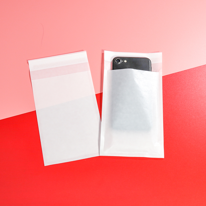 100% Degradation Glassine Paper Bag Wax Paper Bag For T-shirt And Clothing Packaging