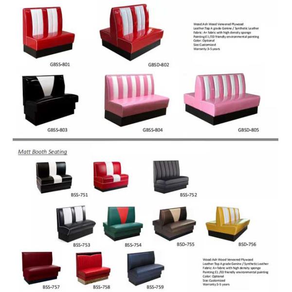 Американская будочка фаст-фуда ресторана усаживая софу ретро 1950S длинную